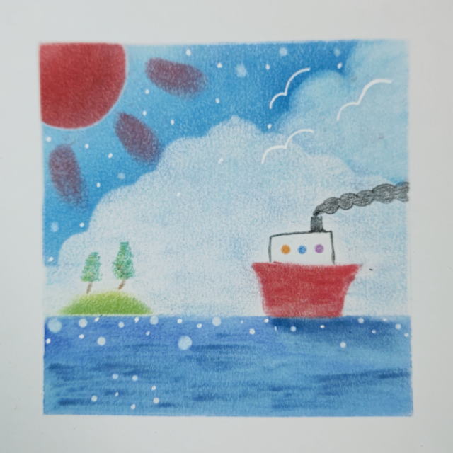 海と船